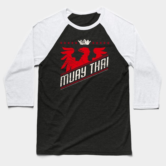 Eagle Muay Thai Shirt Baseball T-Shirt by ThreadsMonkey